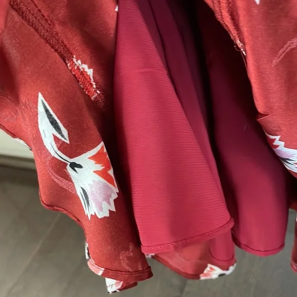 Rebecca Taylor Dress Paintbrush Floral Silk Blend Lined, Size 4 - Picture 14 of 16